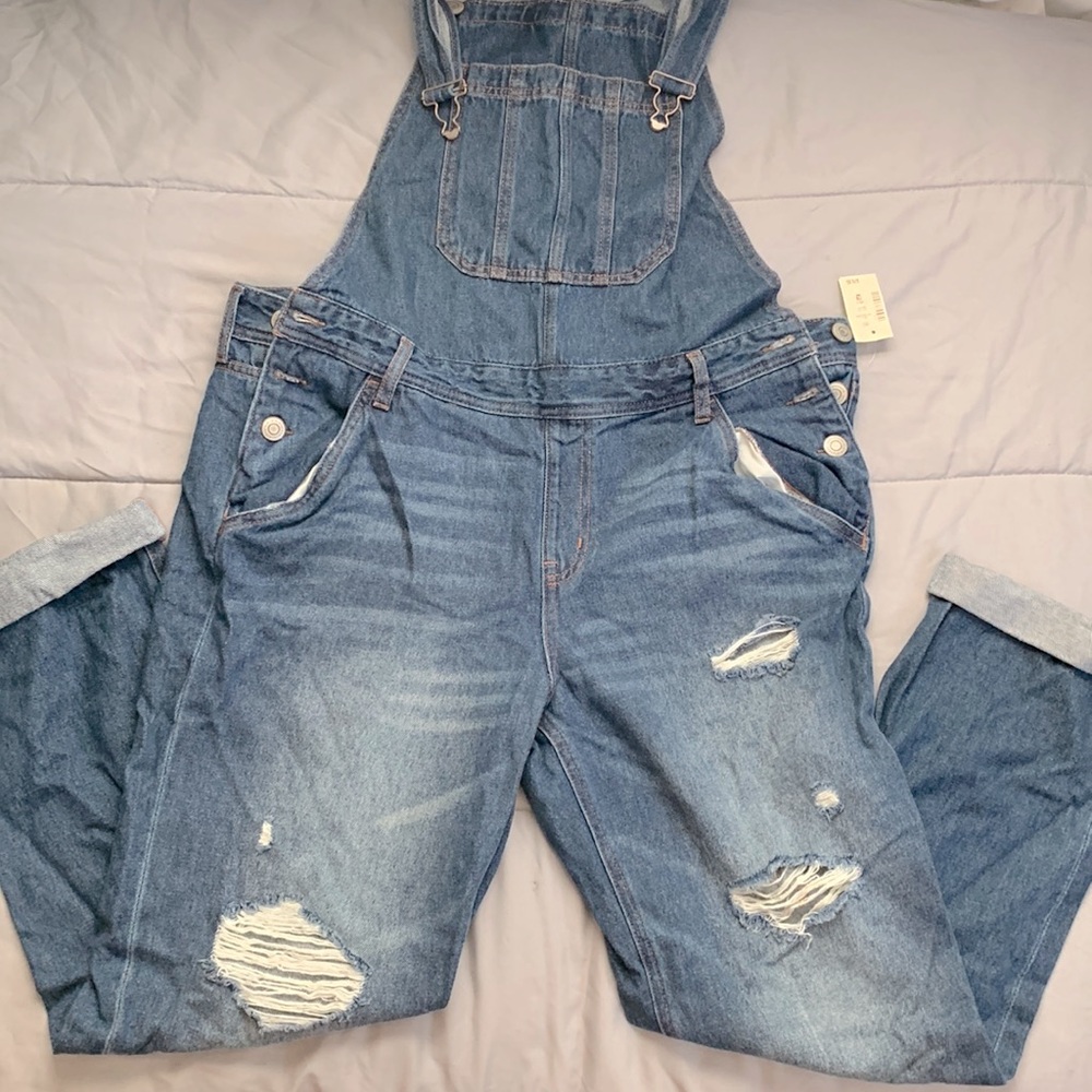 Size XL Aeropostale blue jean overalls.